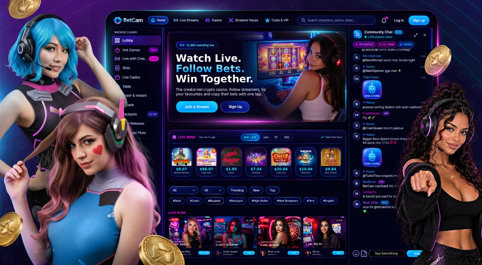 BetCam home page design